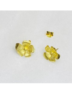 Brincos prata flor