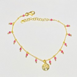 Pulseira prata dourada